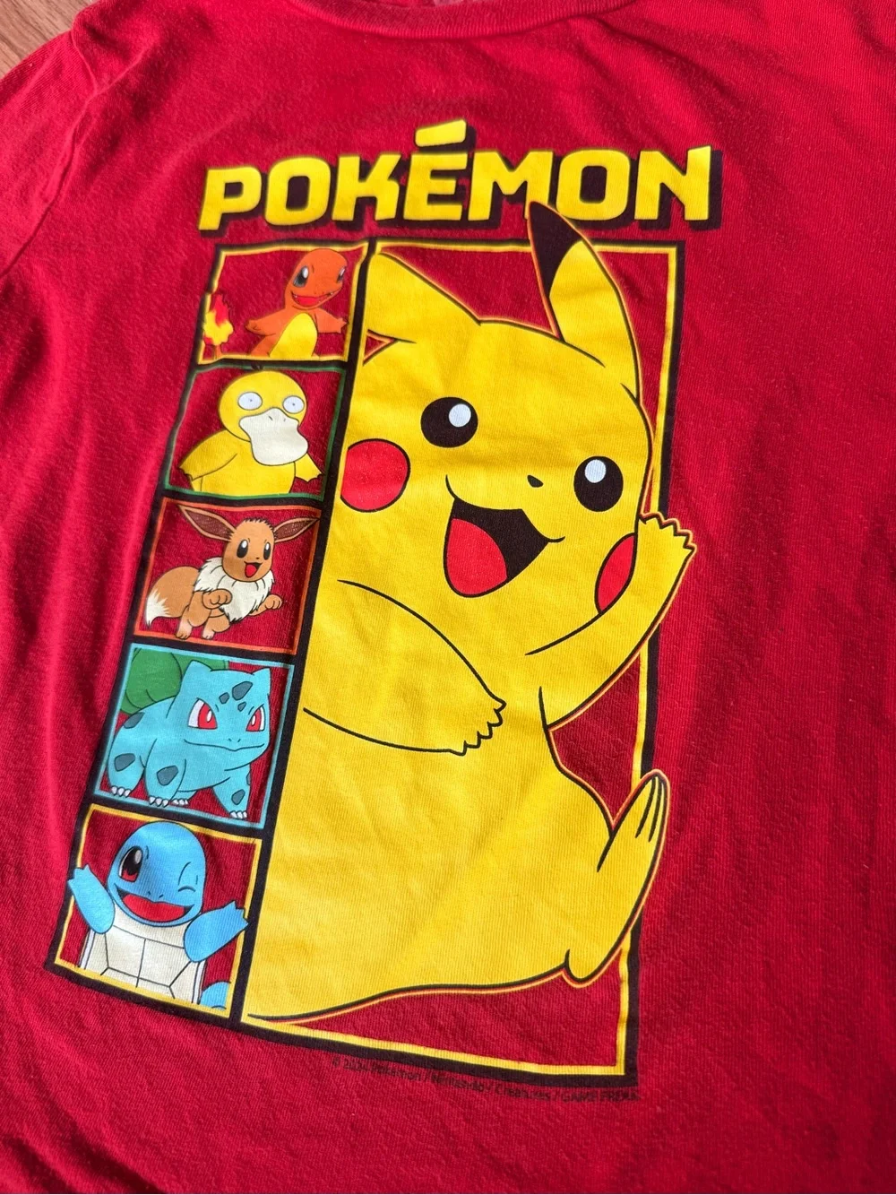 Old Navy Red Kids' Pokémon Pikachu Graphic Tee with Yellow & Blue Accents
